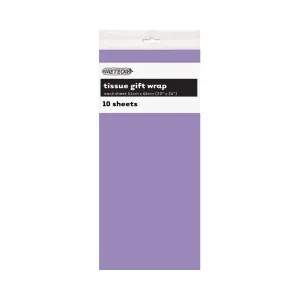 10pk Lavender Tissue Gift Wrap Sheets 51x66cm