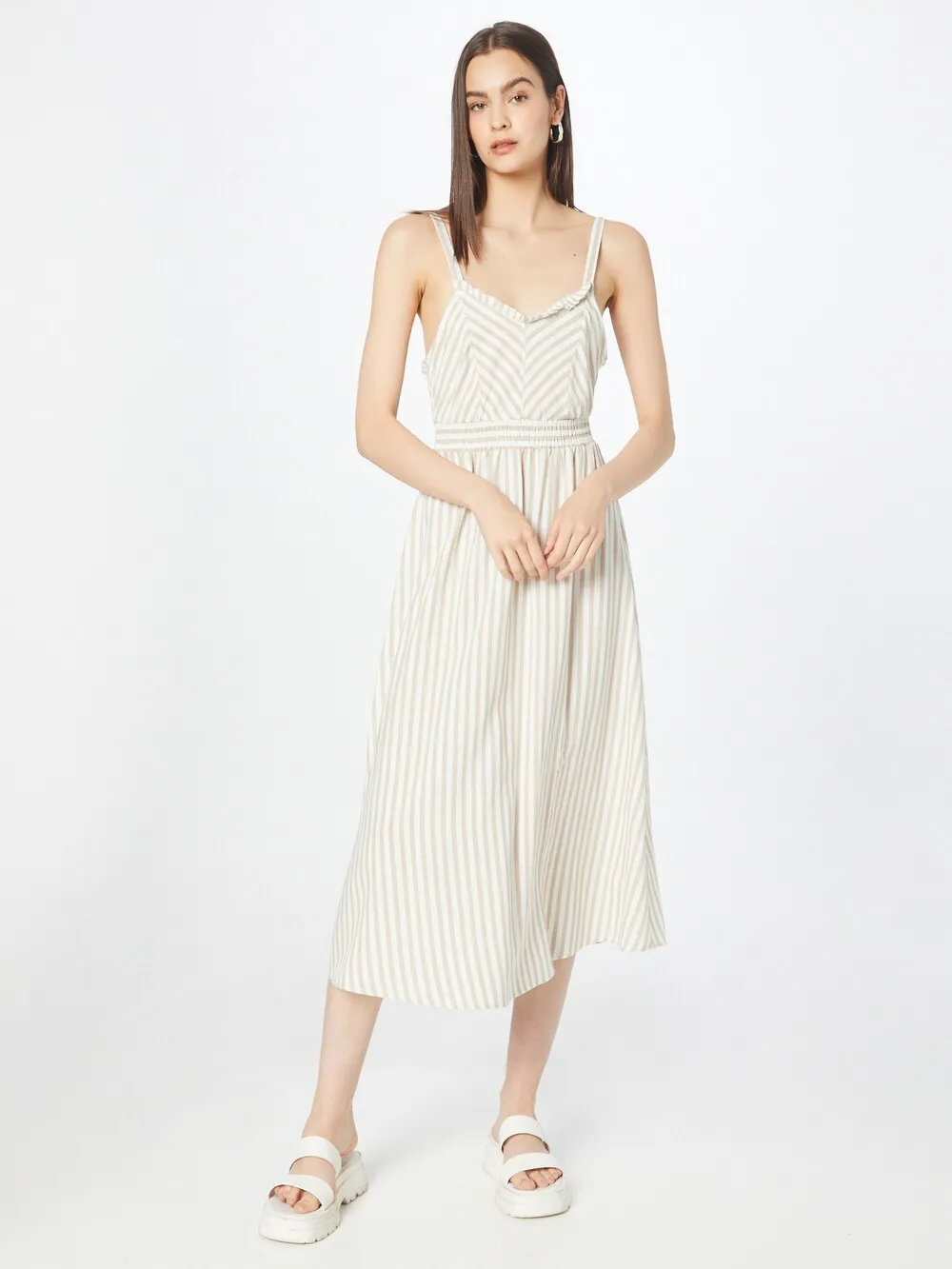 About You Kiki dress, cappuccino/white