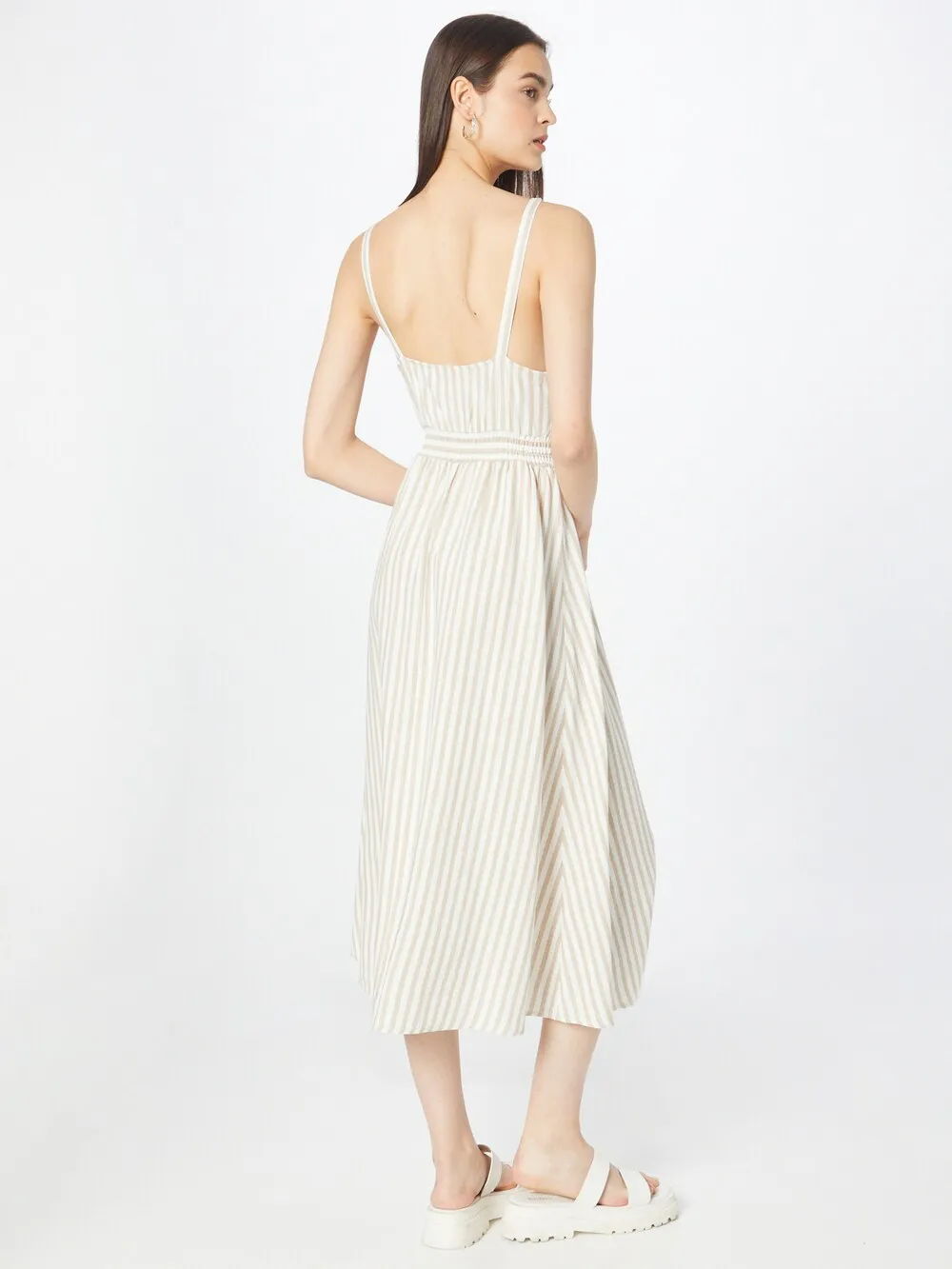 About You Kiki dress, cappuccino/white