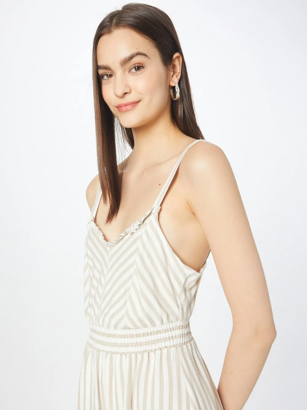 About You Kiki dress, cappuccino/white
