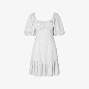 Adeline woven floral mini dress By Malina, purple