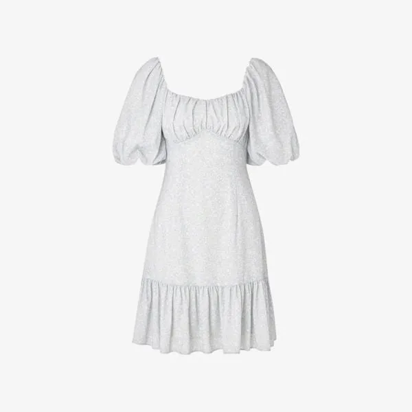 Adeline woven floral mini dress By Malina, purple