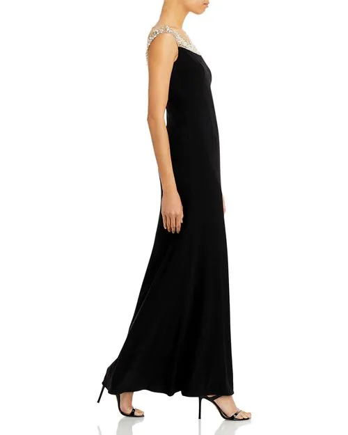 Adrianna Papell Illusion Mermaid Dress, Black