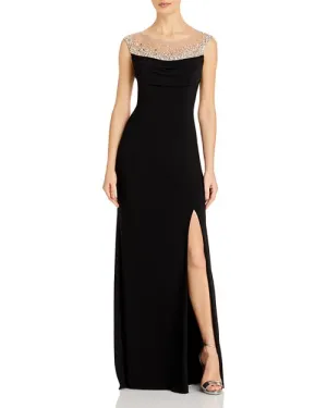 Adrianna Papell Illusion Mermaid Dress, Black