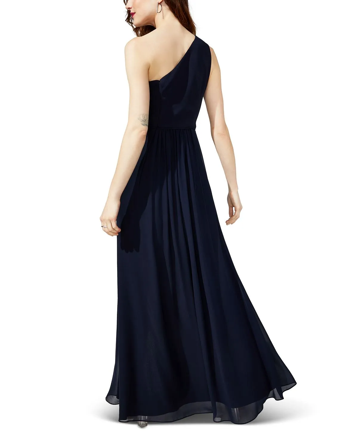 Adrianna Papell One Shoulder Chiffon Dress
