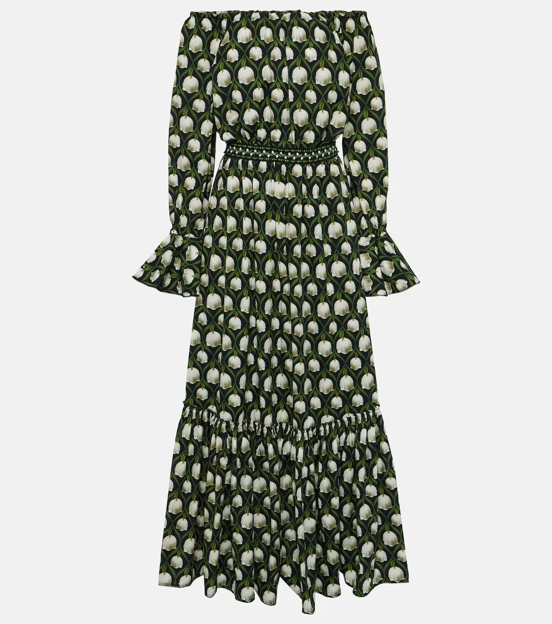 Almendra perla Agua By Agua Bendita cotton poplin maxi dress, multicolor