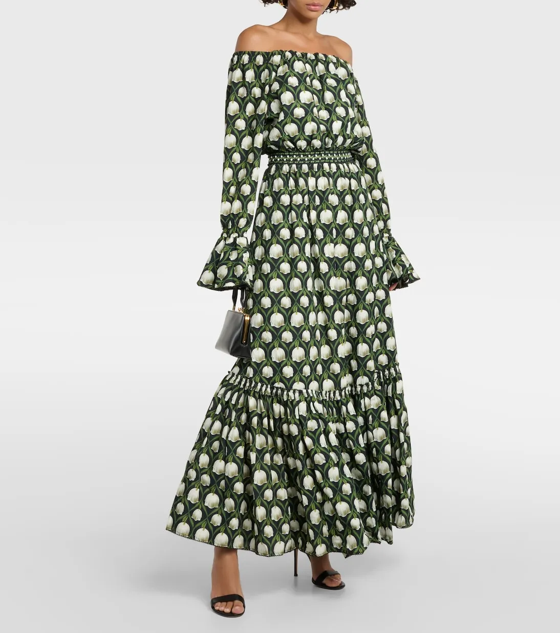 Almendra perla Agua By Agua Bendita cotton poplin maxi dress, multicolor