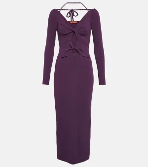 ALTUZARRA Cutout Jersey Fotia Dress, Purple
