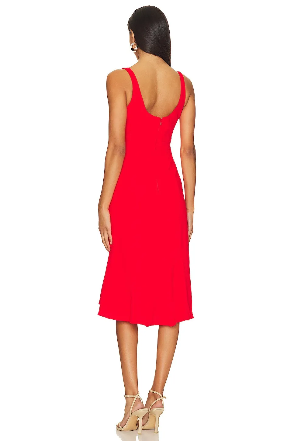 Amanda Uprichard Campania midi dress in Crimson