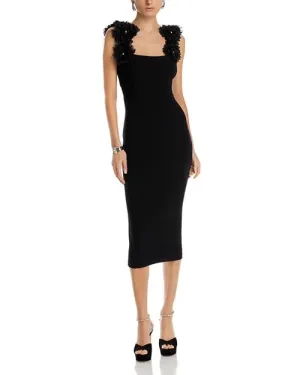 Applique Gabby Chrysanthemum&;eacute; Dress Elliatt, color Black