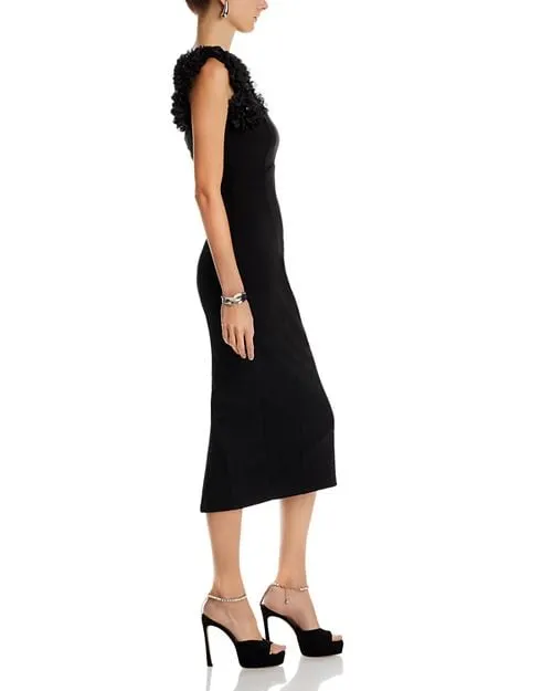 Applique Gabby Chrysanthemum&;eacute; Dress Elliatt, color Black