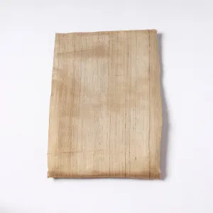 Beige - Vidarbha Handloom Pure Tussar Ghicha Silk Precut Fabric 01