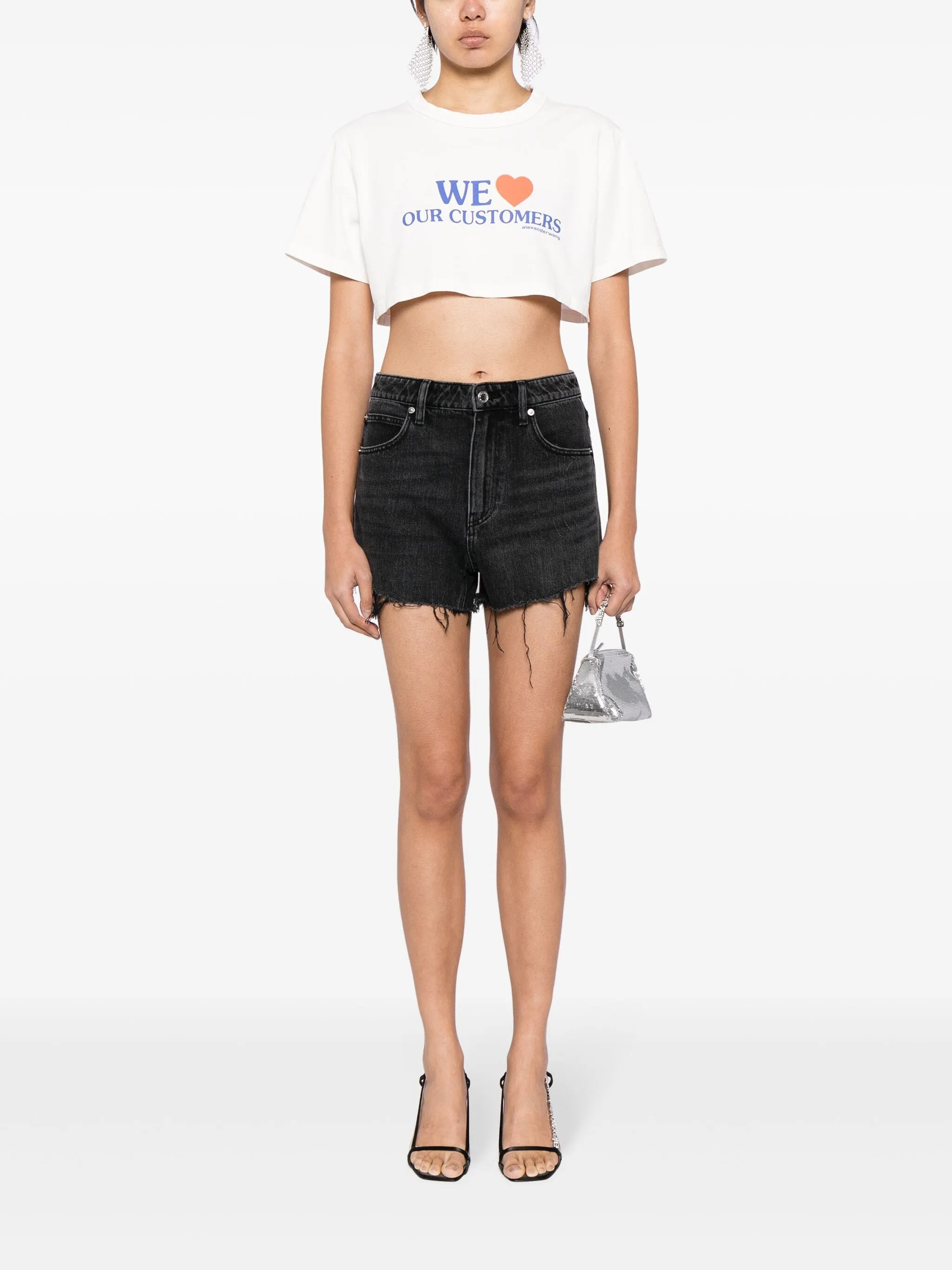 Bite High Rise Denim Short With Logo Pocket