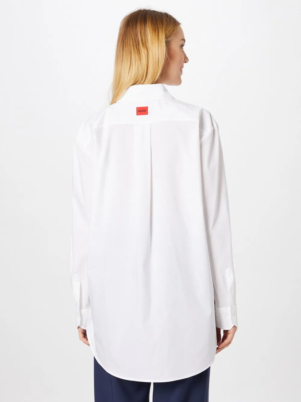 Blouse HUGO The Boyfriend, white