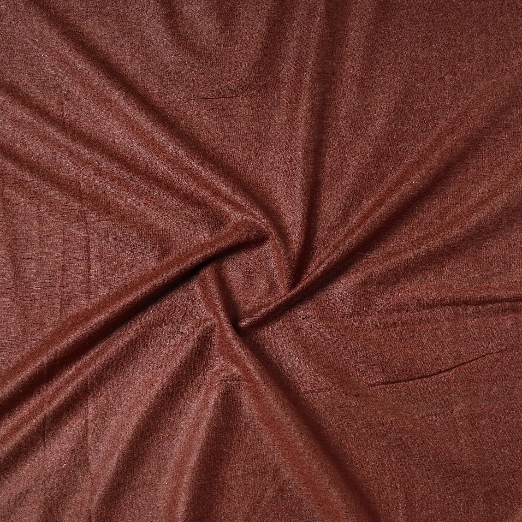 Brown - Vidarbha Handloom Pure Tussar x Katia Silk Precut Fabric (1 meter) 21