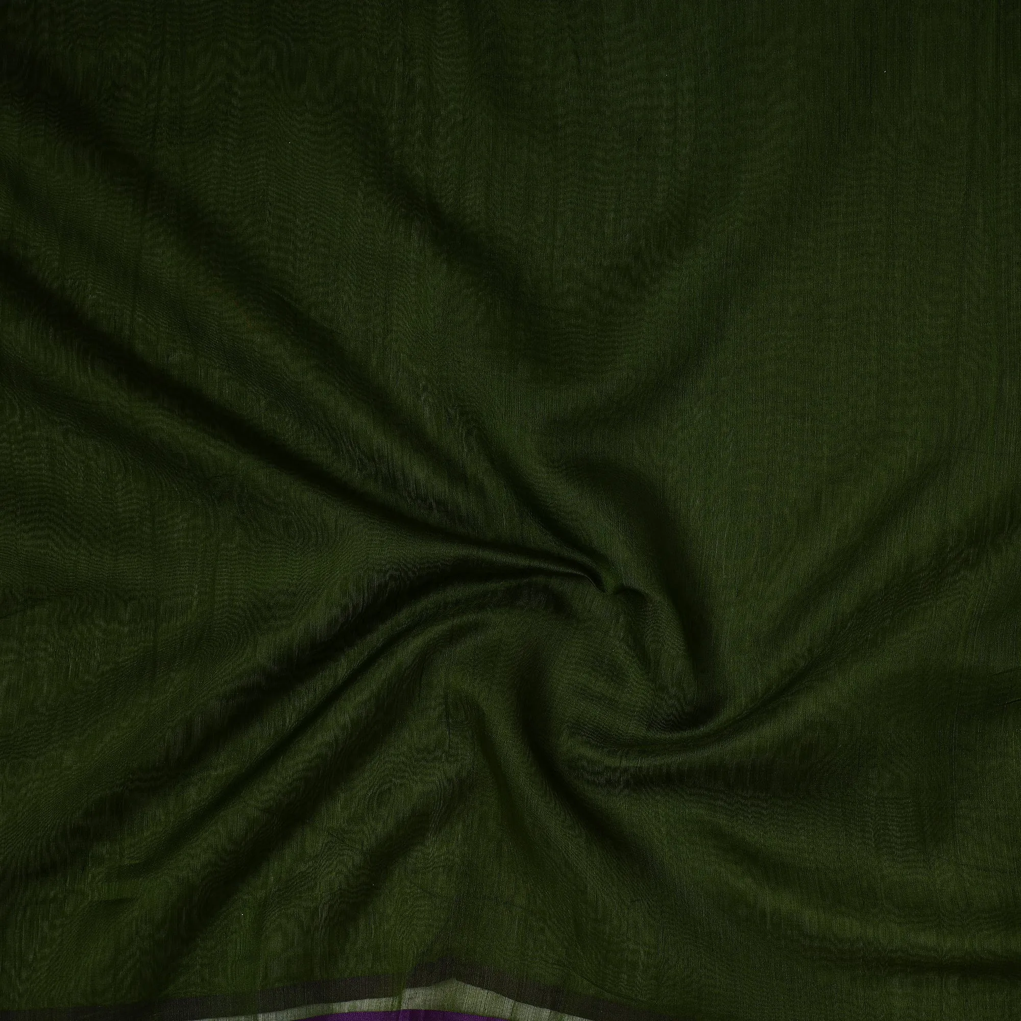 Green - Traditional Chanderi Silk Handloom Precut Fabric (1 meter)