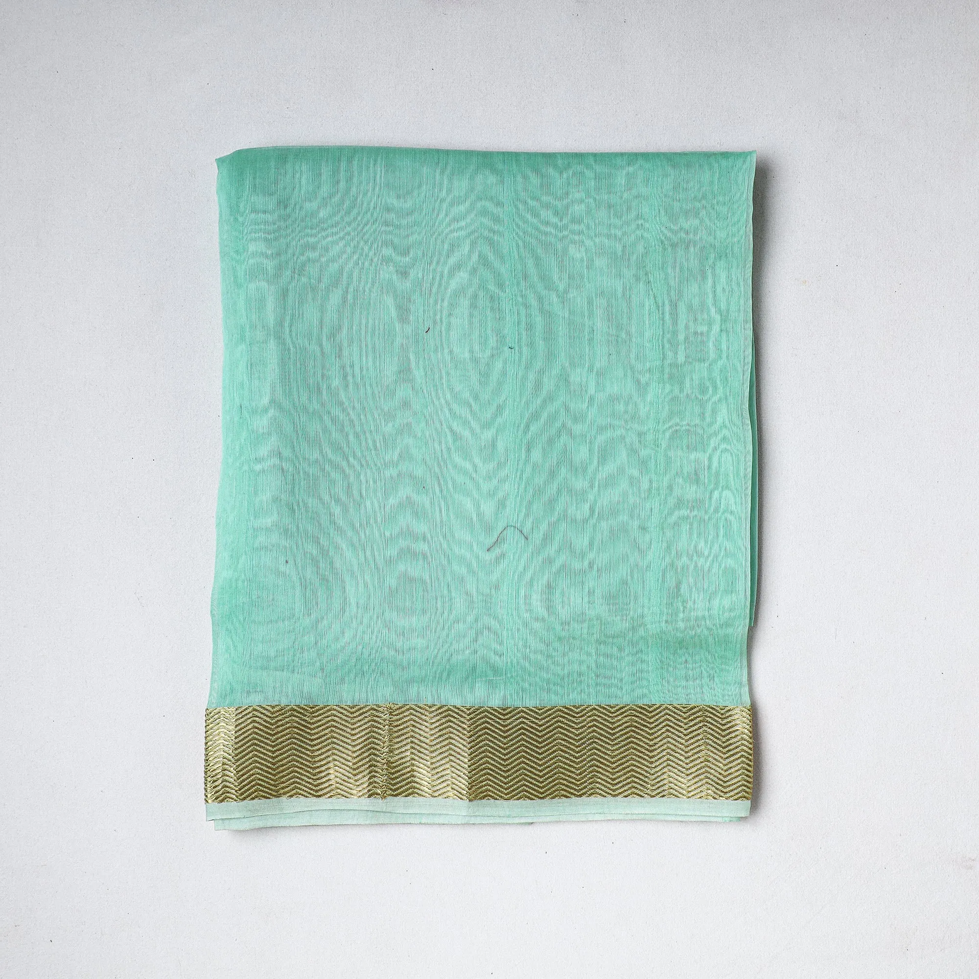 Green - Traditional Chanderi Silk Handloom Precut Fabric