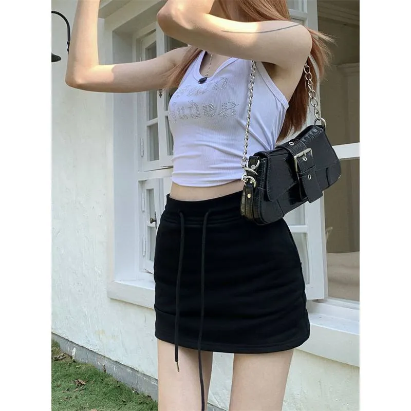 High-Waisted Solid Bodycon Skirt