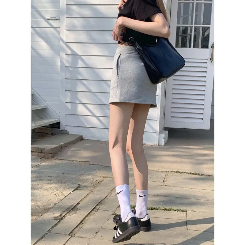 High-Waisted Solid Bodycon Skirt