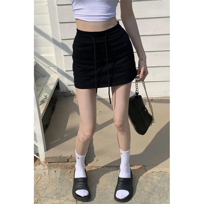 High-Waisted Solid Bodycon Skirt