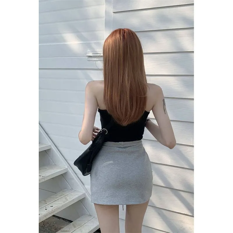 High-Waisted Solid Bodycon Skirt
