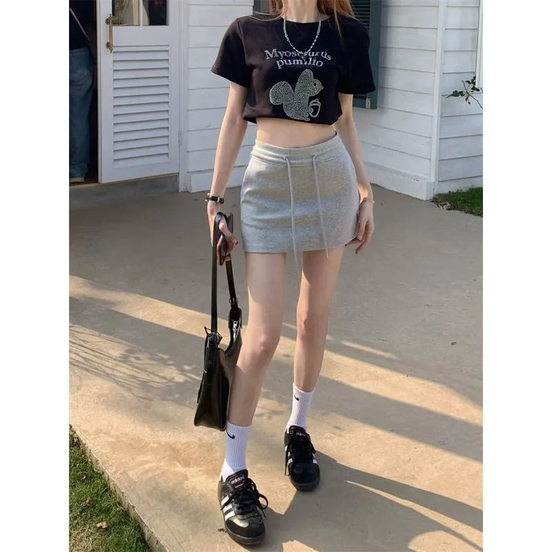 High-Waisted Solid Bodycon Skirt