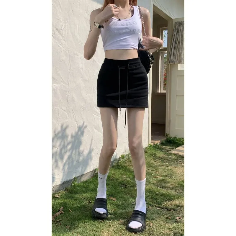 High-Waisted Solid Bodycon Skirt