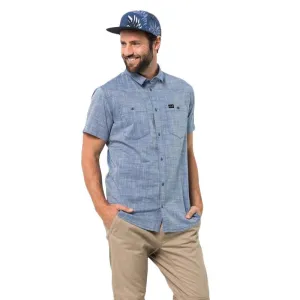 Jack Wolfskin Emerald Lake Men's Organic Shirt - Ocean Wave