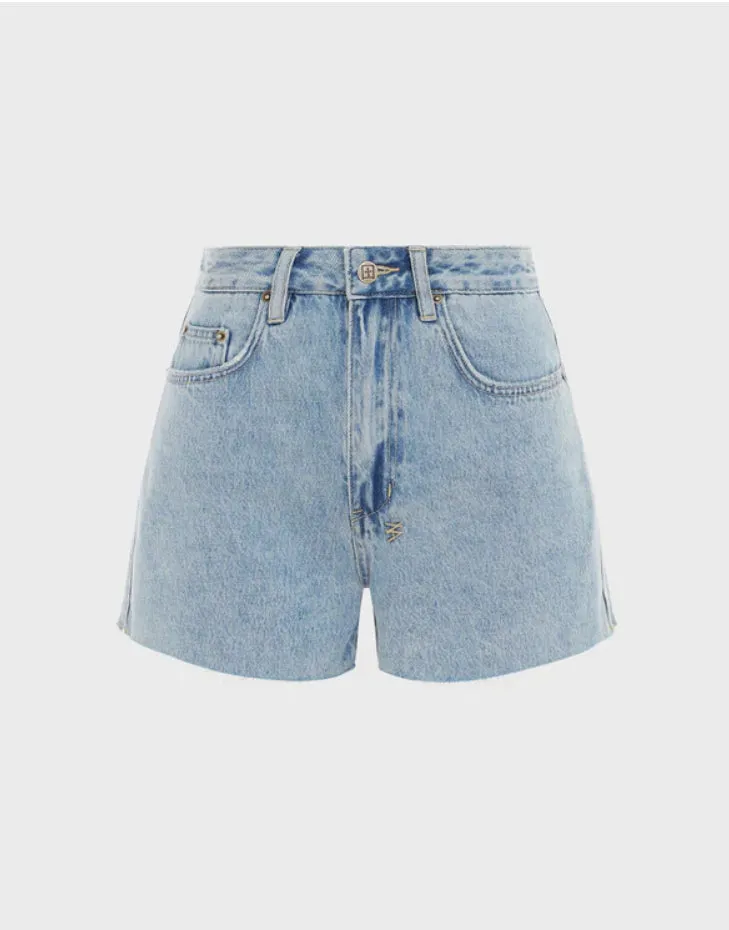 Optimized Title: KSUBI - Authentic High-Rise Denim Shorts Rise n Hi