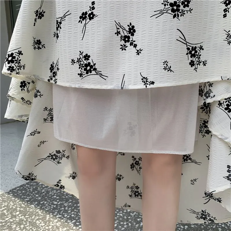 Ladylike Full-Skirt Simplicity Elastic Waist A-Line Mesh Skirt