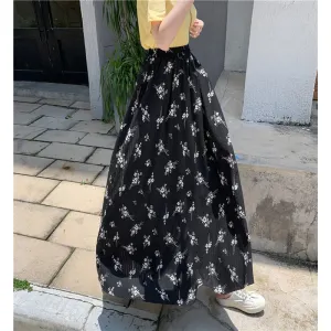 Ladylike Full-Skirt Simplicity Elastic Waist A-Line Mesh Skirt