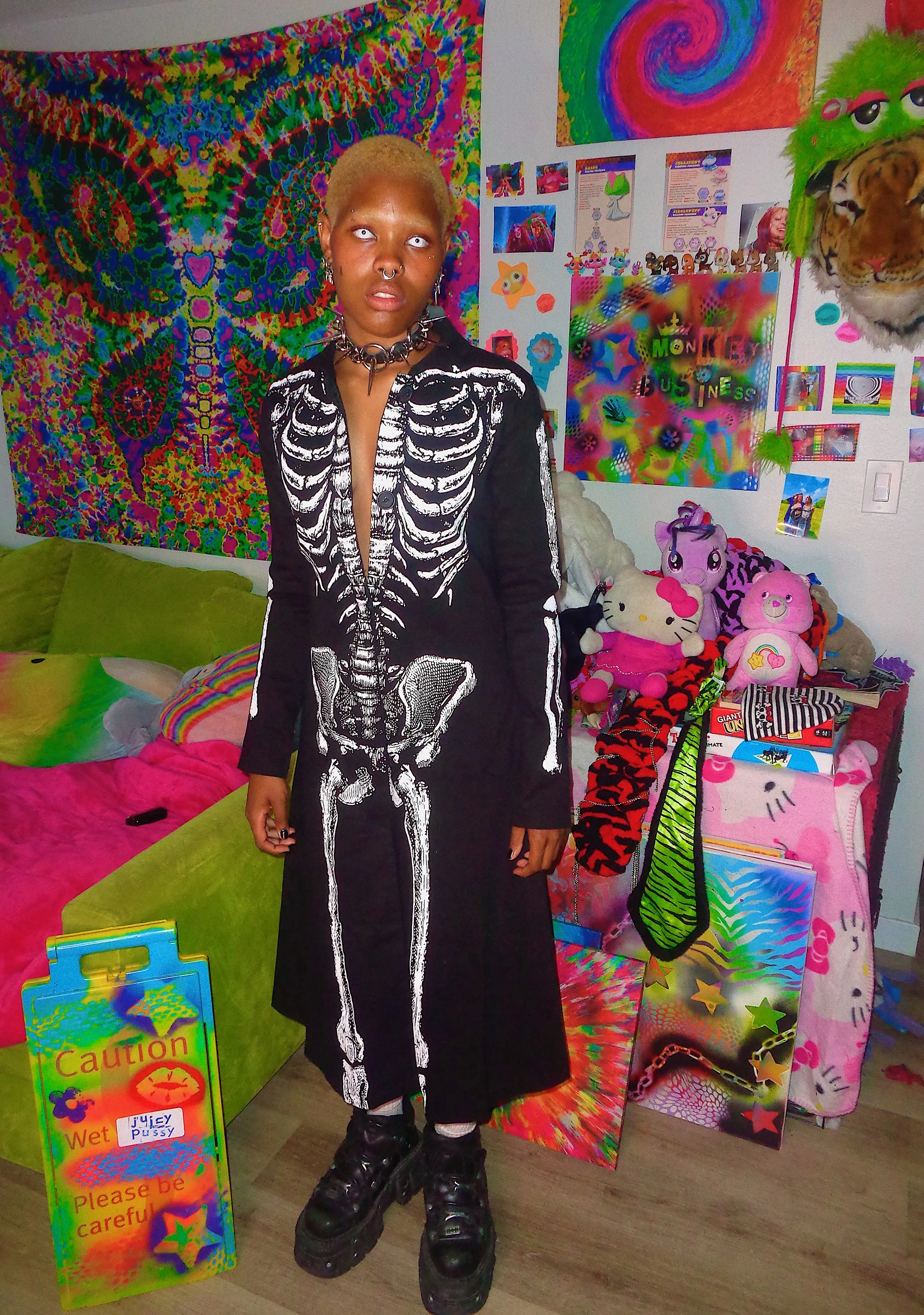 Lurking Horror Skeleton Trench Coat