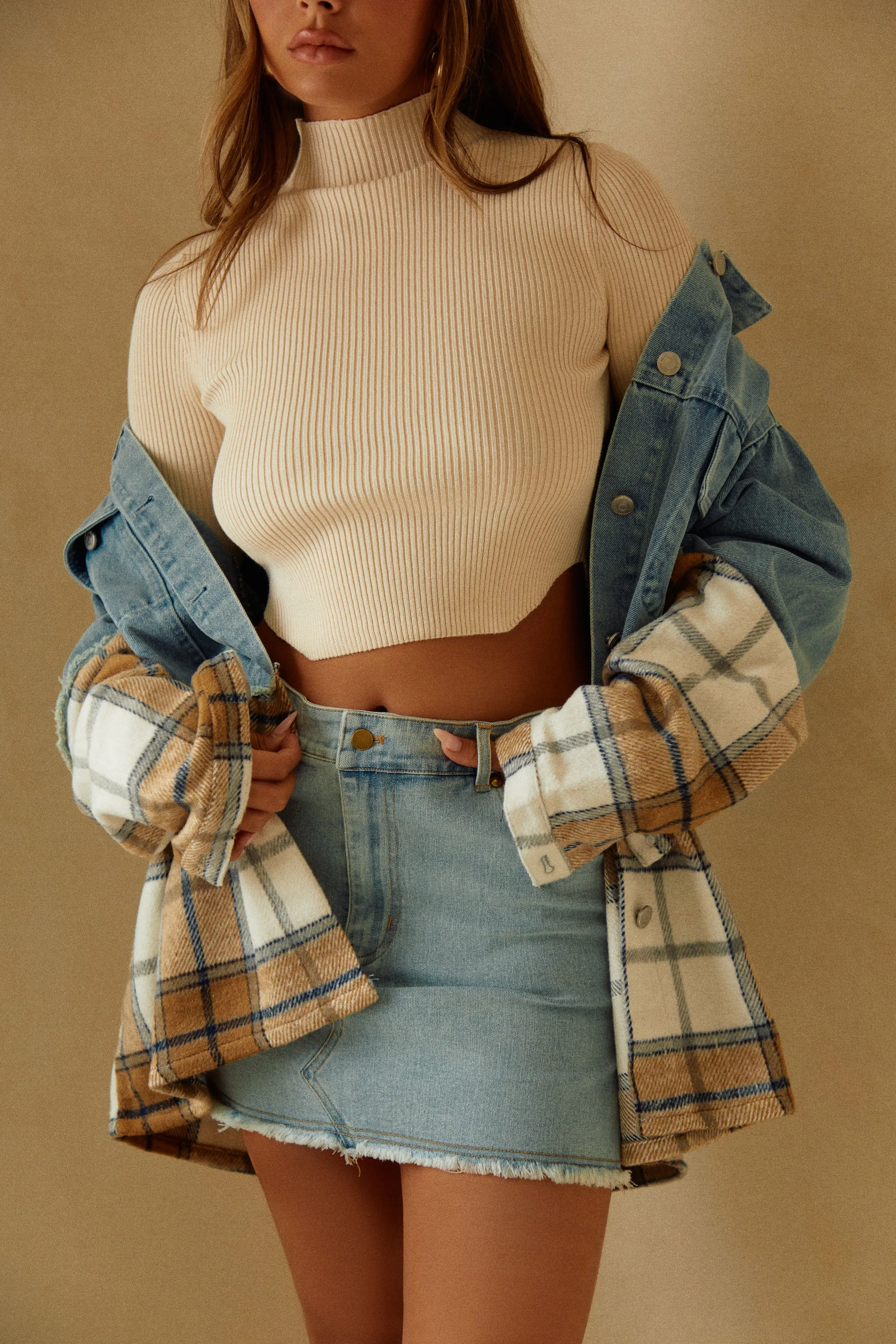 Manhattan Oversized Shacket - Denim