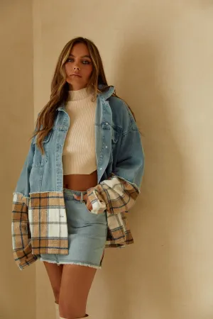 Manhattan Oversized Shacket - Denim
