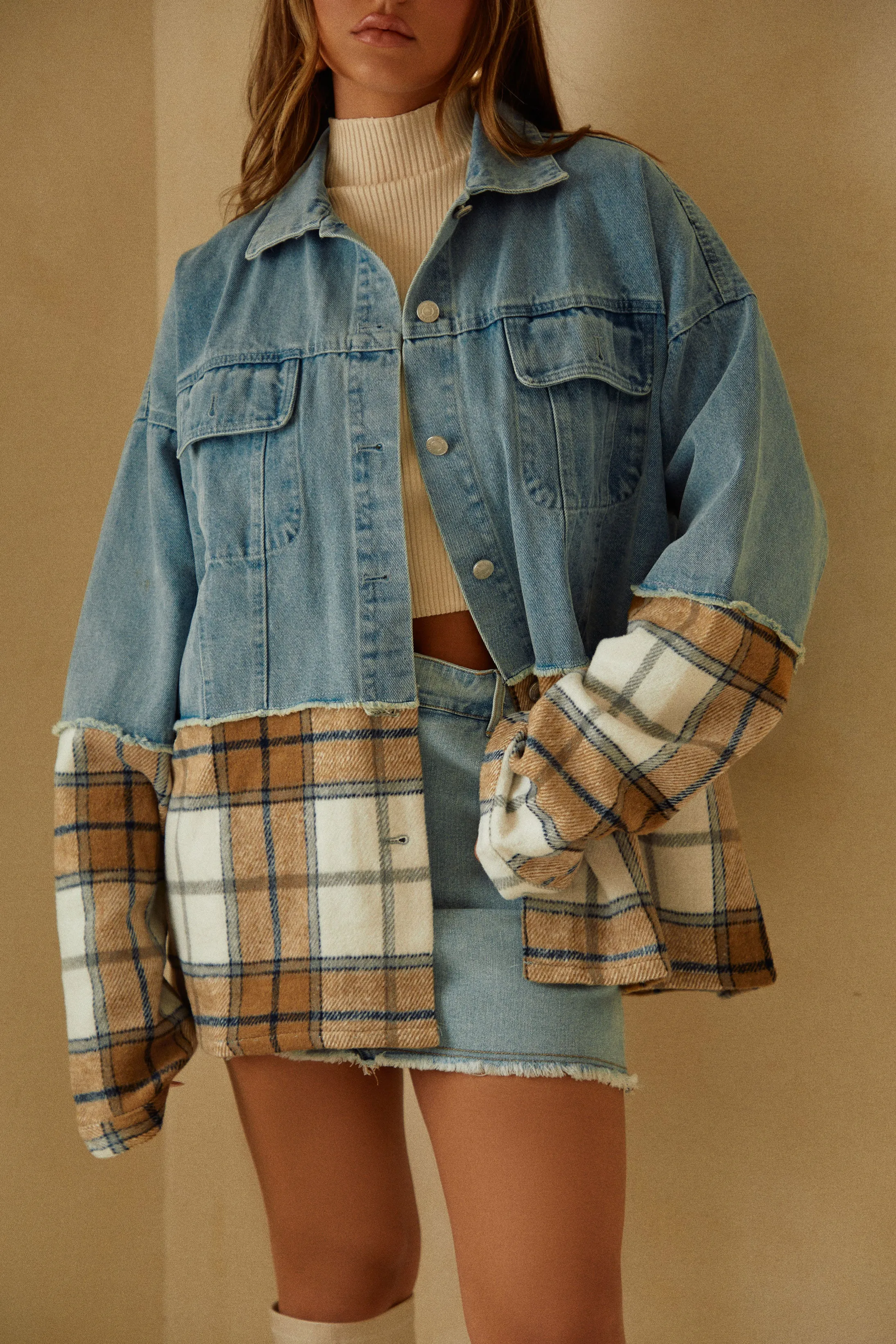 Manhattan Oversized Shacket - Denim