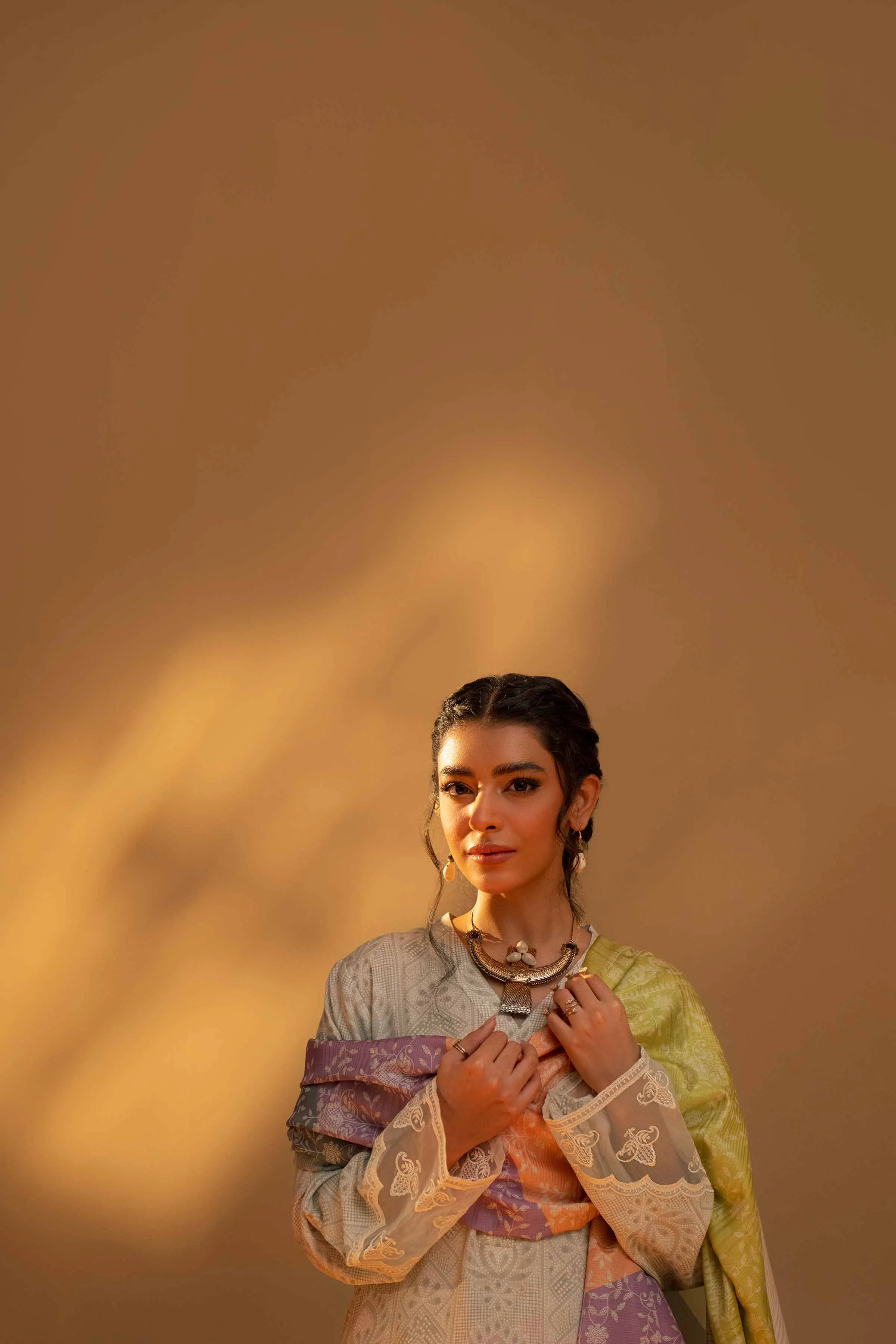Nishat Linen Silk Collection – 3 Piece - Printed Embroidered Suit - 42306471