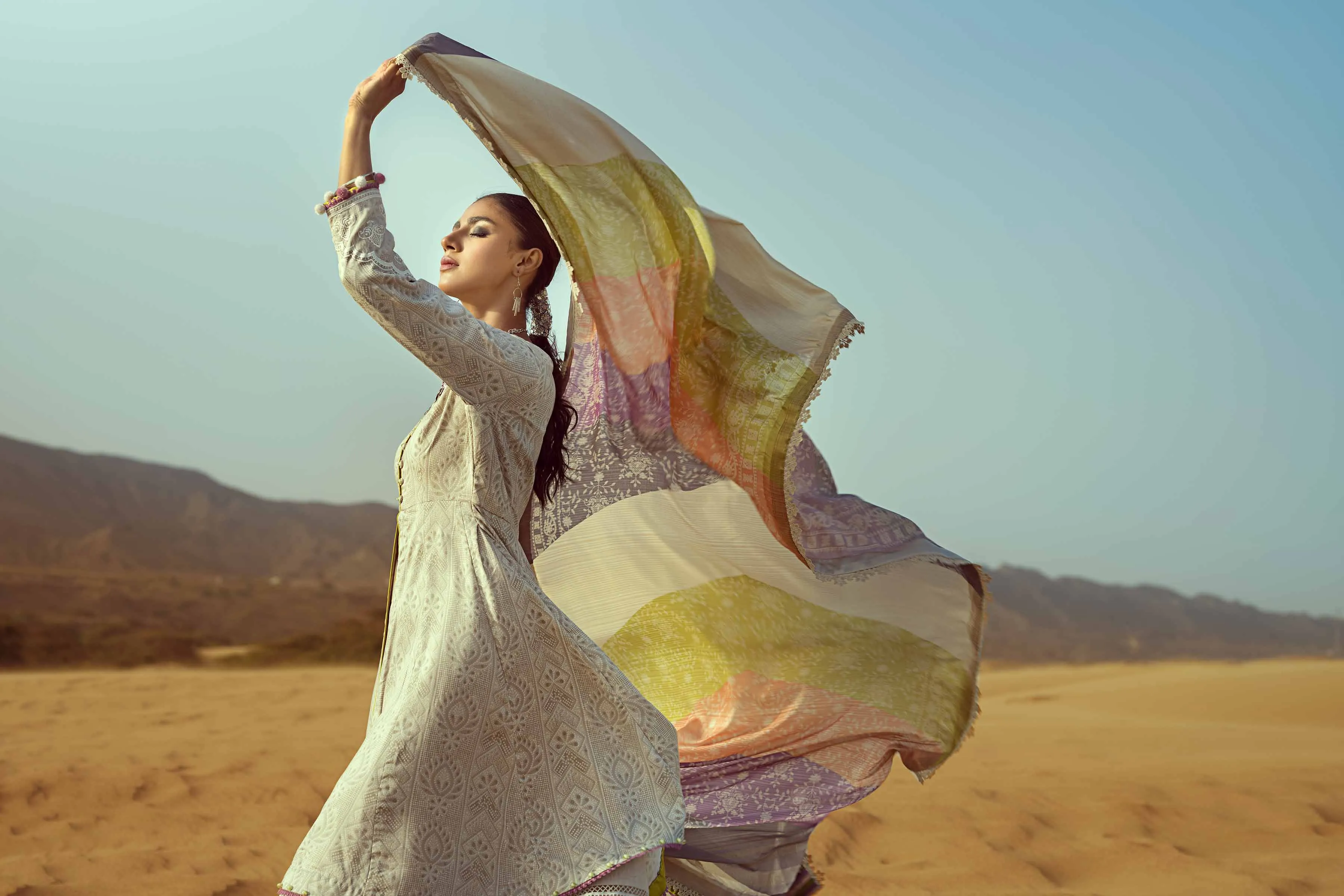 Nishat Linen Silk Collection – 3 Piece - Printed Embroidered Suit - 42306471