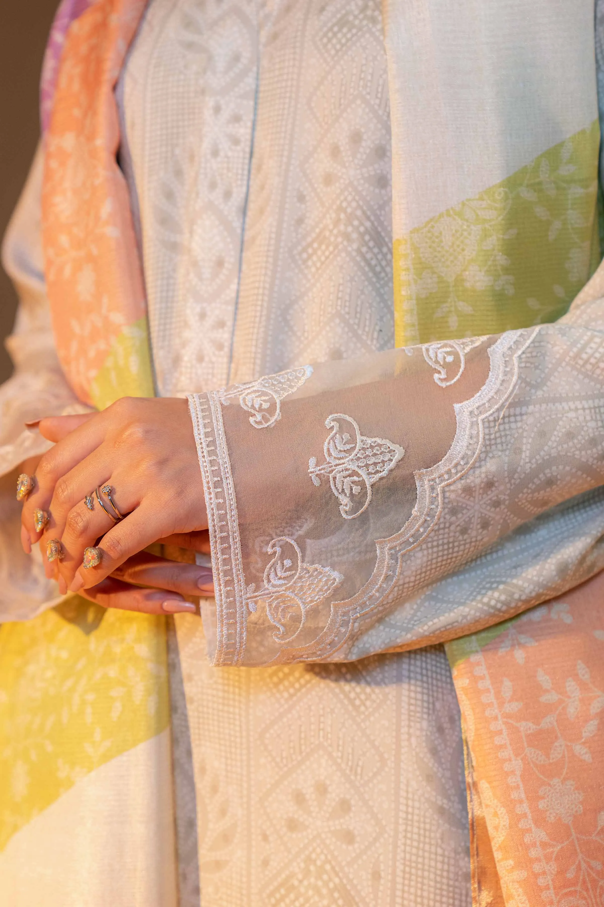 Nishat Linen Silk Collection – 3 Piece - Printed Embroidered Suit - 42306471