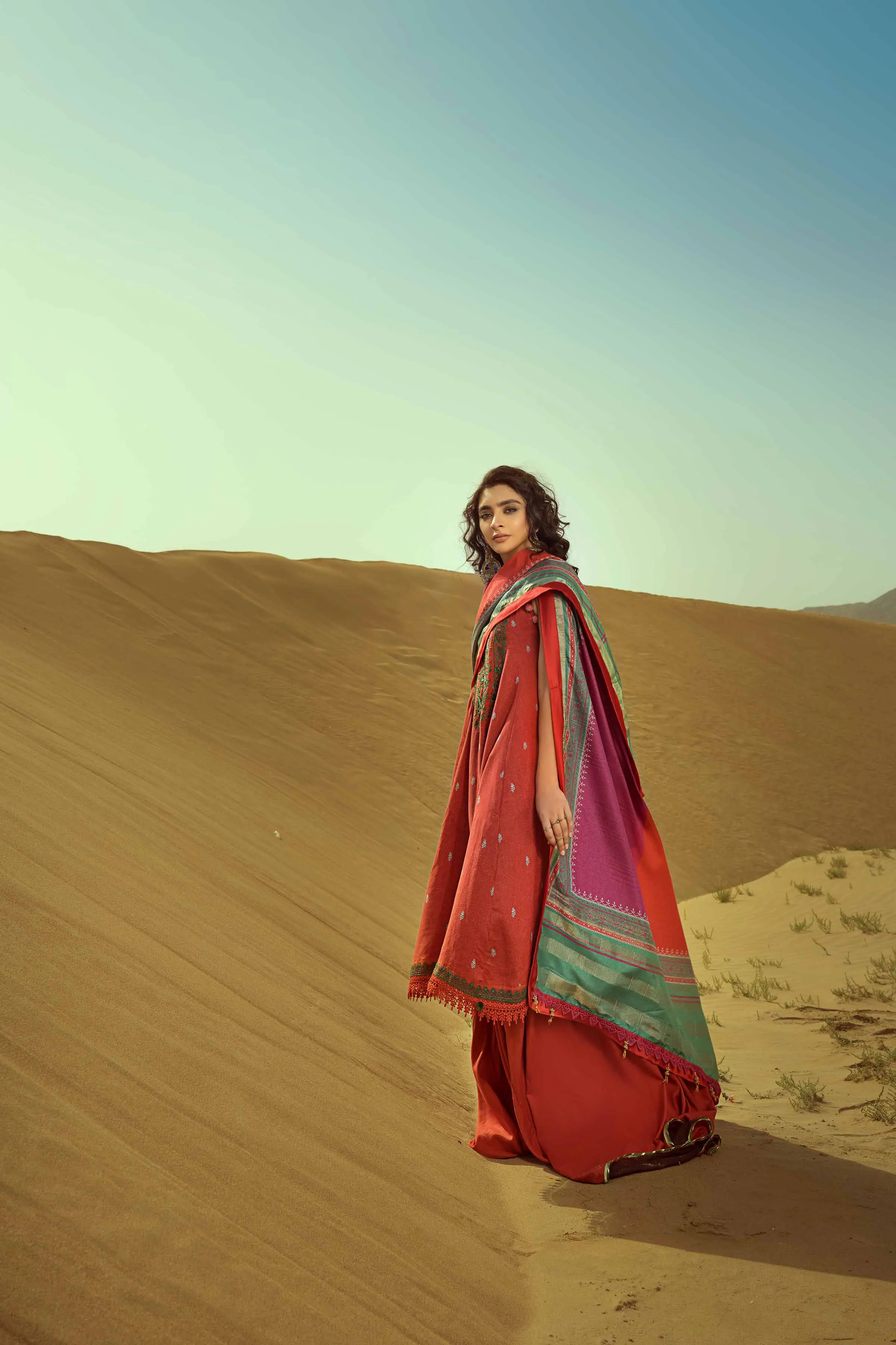 Nishat Linen Silk Collection – 3 Piece - Printed Embroidered Suit - 42306472