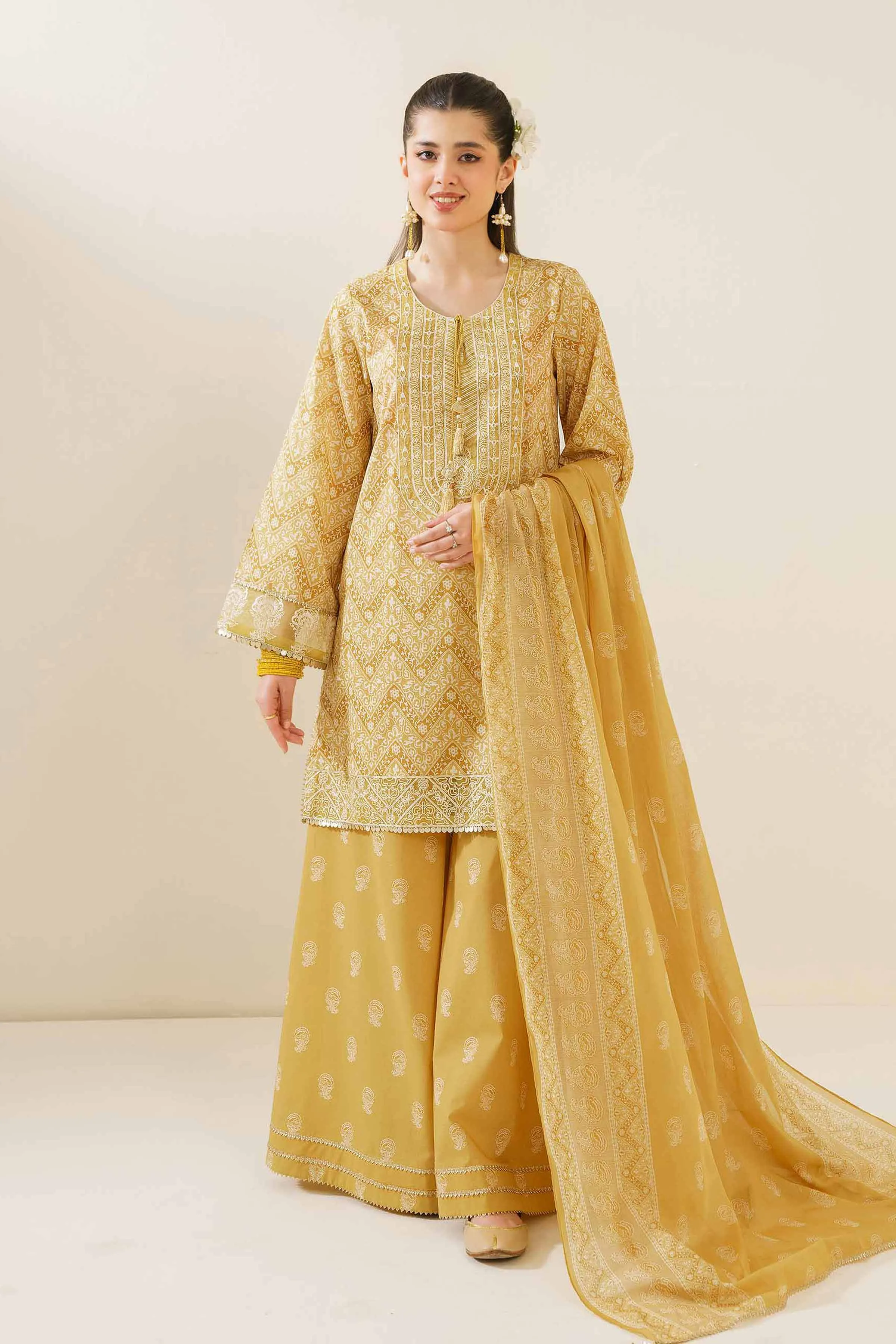 Nishat Linen Spring/Summer Lawn – 3 Piece - Printed Embroidered Suit - 42401701