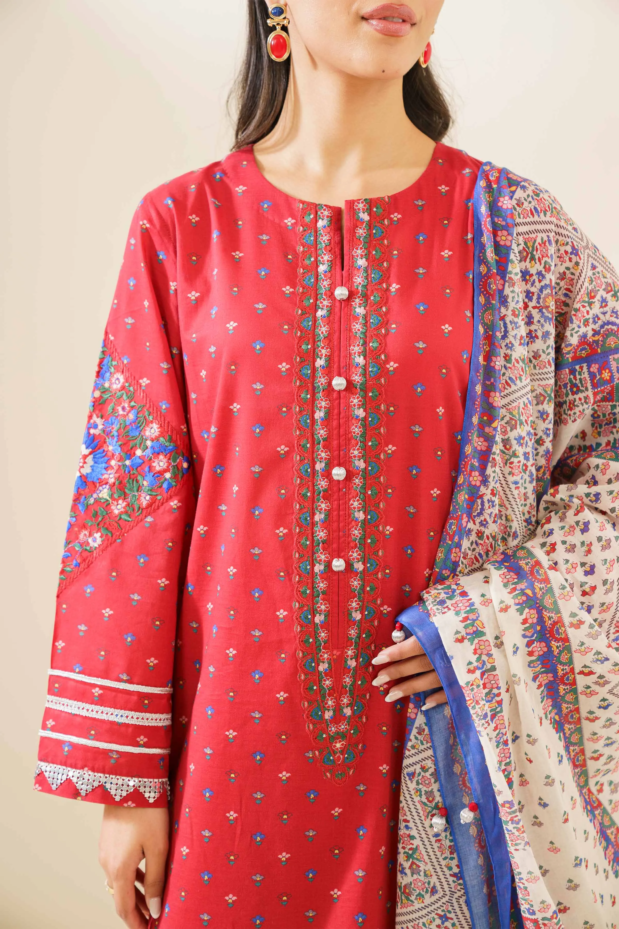 Nishat Linen Spring/Summer Lawn – 3 Piece - Printed Embroidered Suit - 42401706