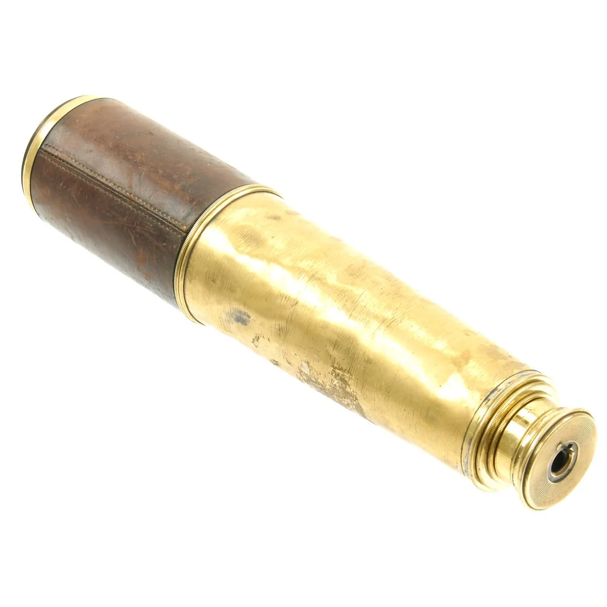 Original British WWI Officer's Three Draw Trench Telescope named to 2nd Lt. F.L.P. Smith - Dated 1916