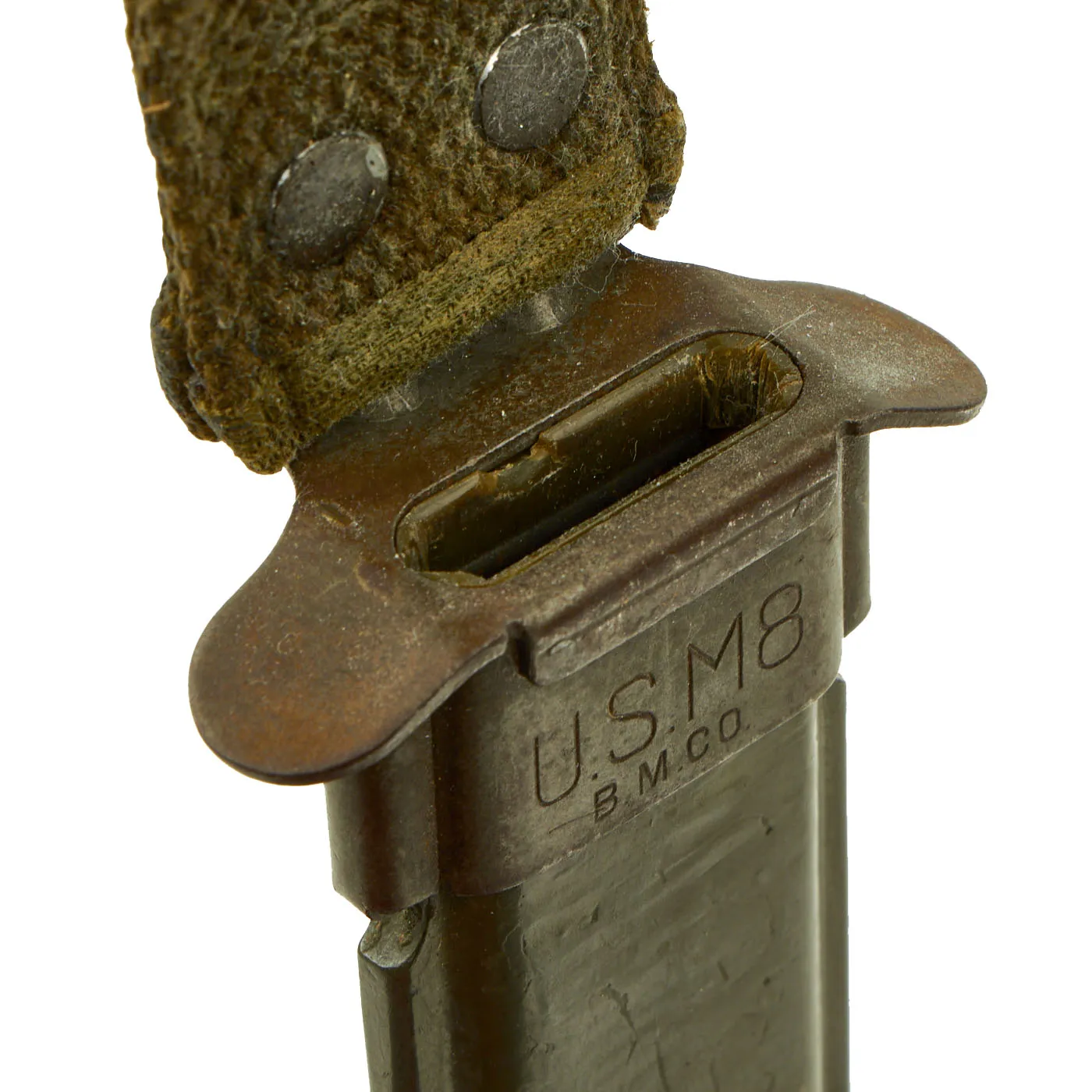 Original U.S. WWI/WWII Model 1918 Mark 1 Trench Knife “Paratrooper” Modified with 28th Infantry Division Marked M8 Scabbard