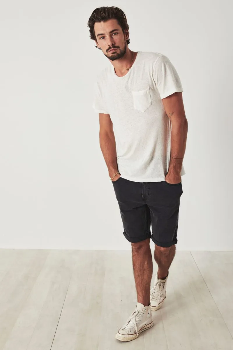 Rollas MENS TIM SLIM DENIM SHORT ROLLED - DEVIL BLACK