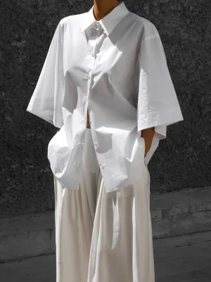 SILKET COTTON HALF SLEEVE BUTTON DOWN SHIRT