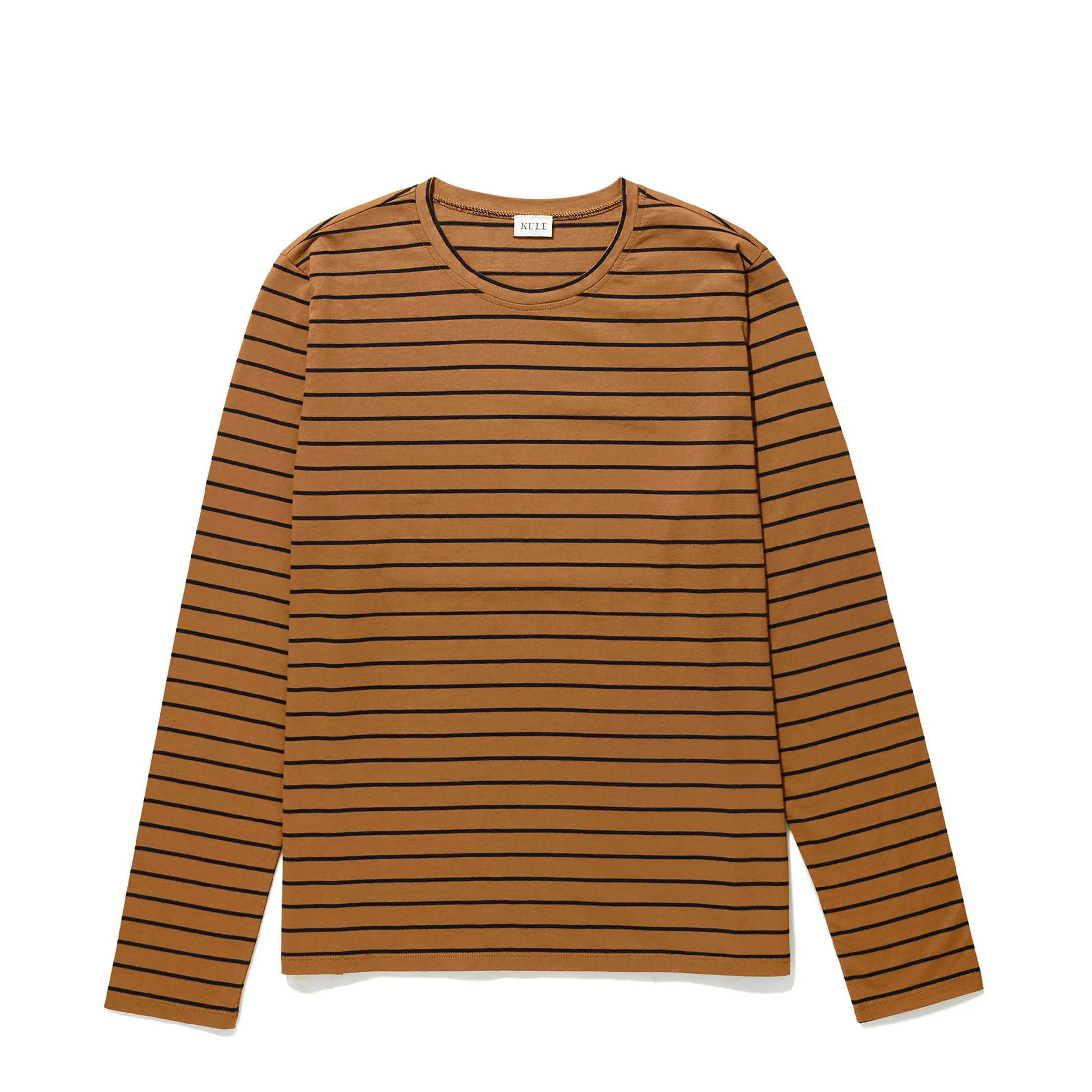 The Modern Long - Vicuna/Navy Pinstripe