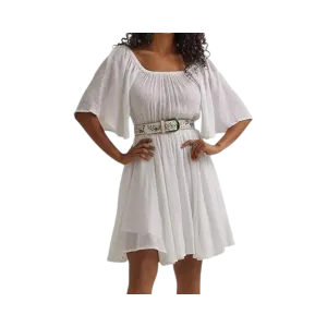 Wrangler Women's Flutter Dress White